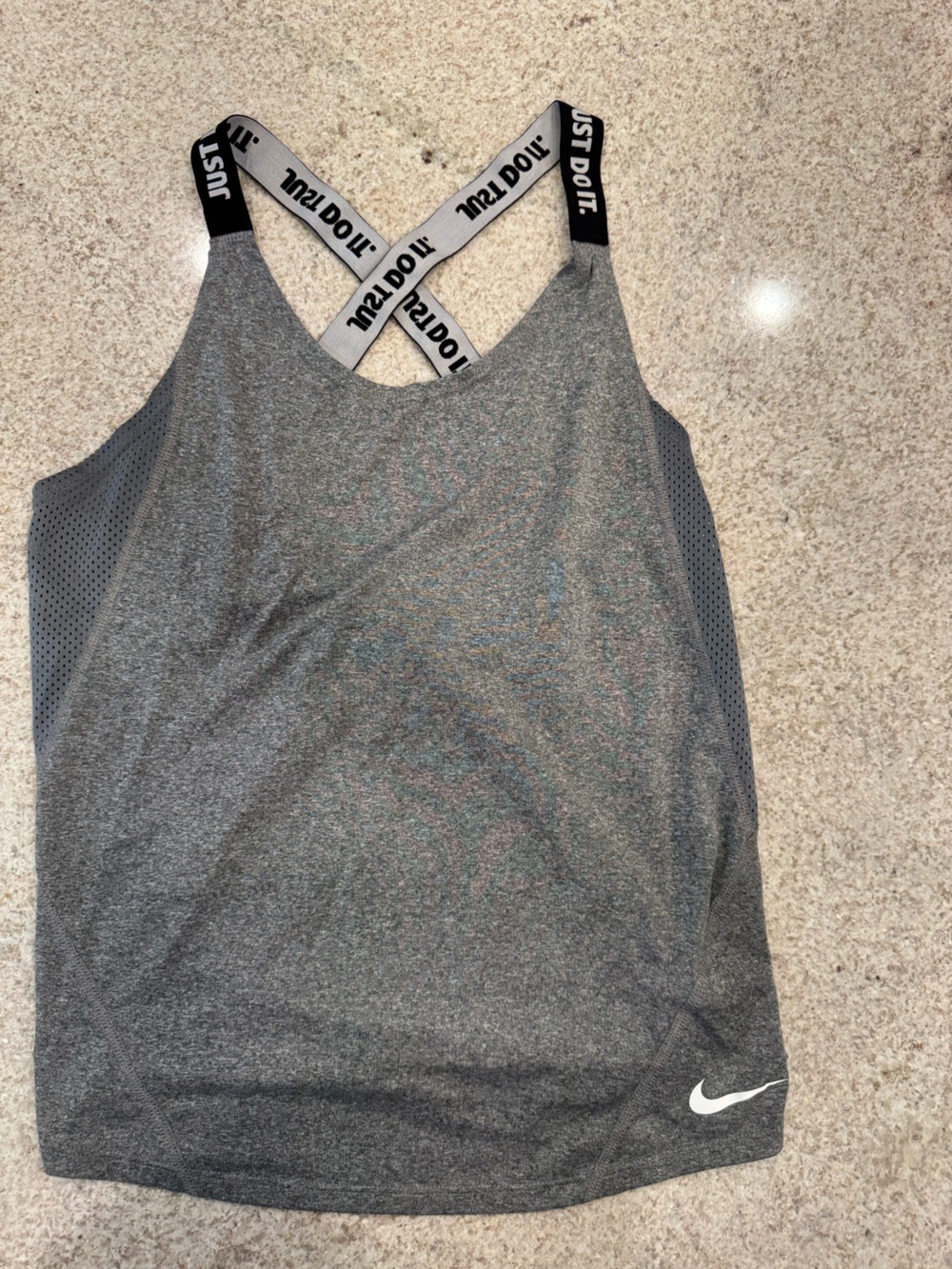 Nike Gray Dri-FIT Performance Tank with Branded Strap